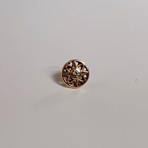 BVLA 14k Yellow Gold CZ Paloma 18g Threadless End